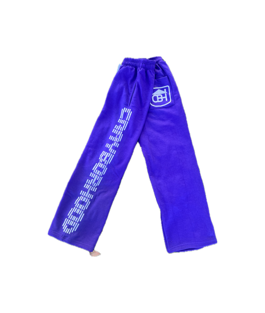 French Terry Cotton Flare Sweatpants (Purple Reign)