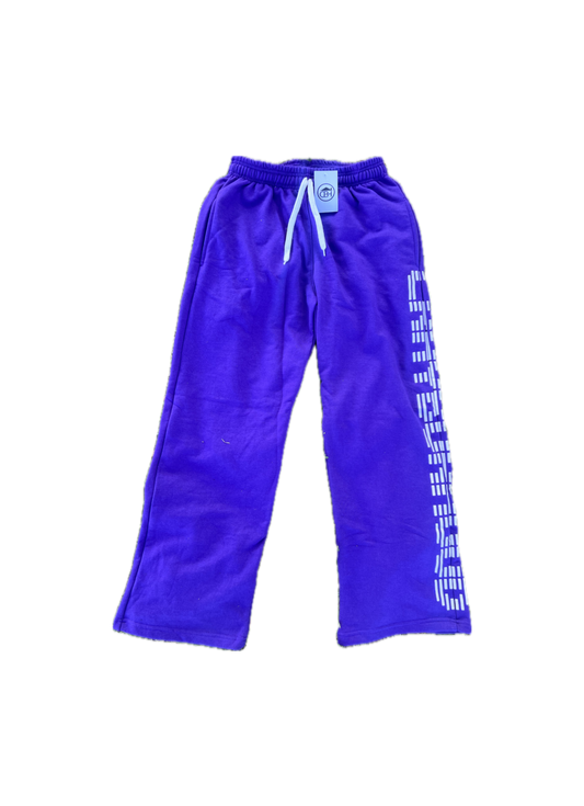 French Terry Cotton Flare Sweatpants (Purple Reign)