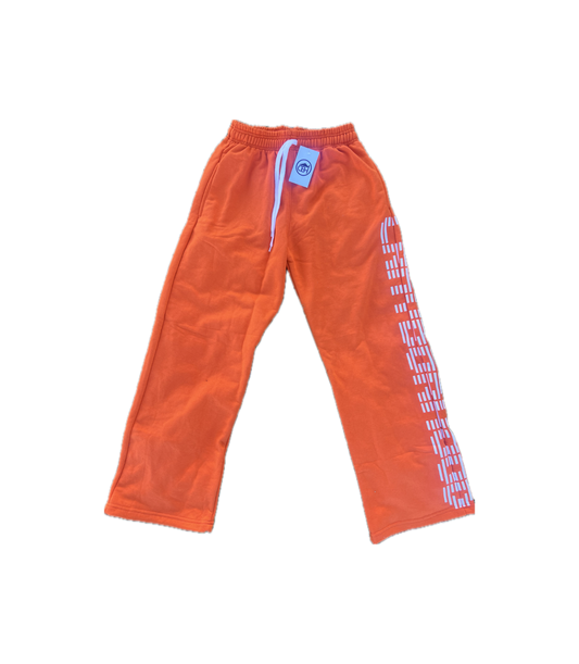 French Terry Cotton Flare Sweatpants (Florida Orange)