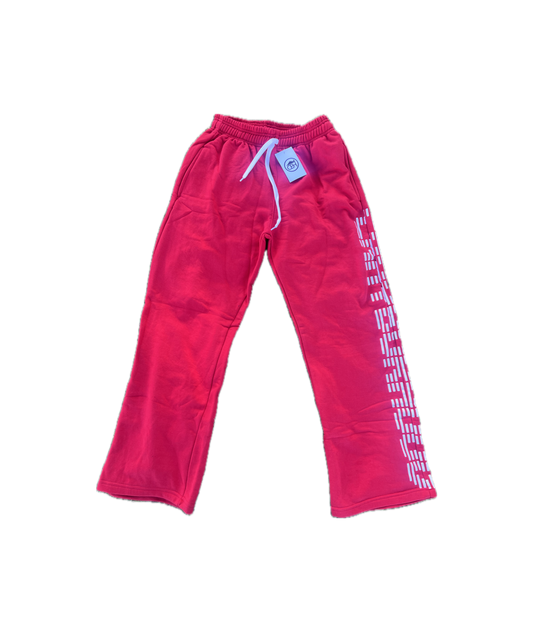 French Terry Cotton Flare Sweatpants (CBH Red)