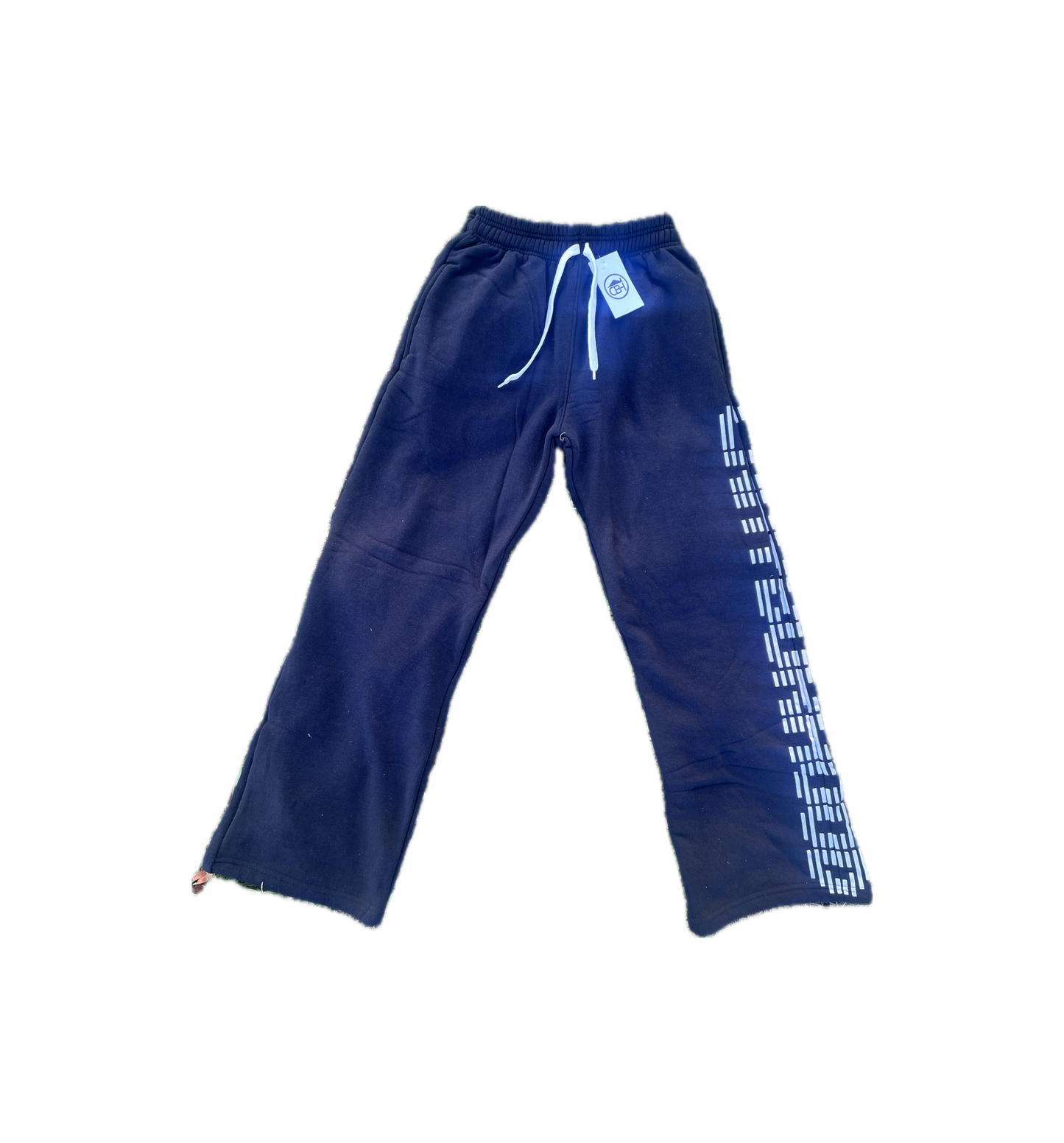 French Terry Cotton Flare Sweatpants (Pro Black)