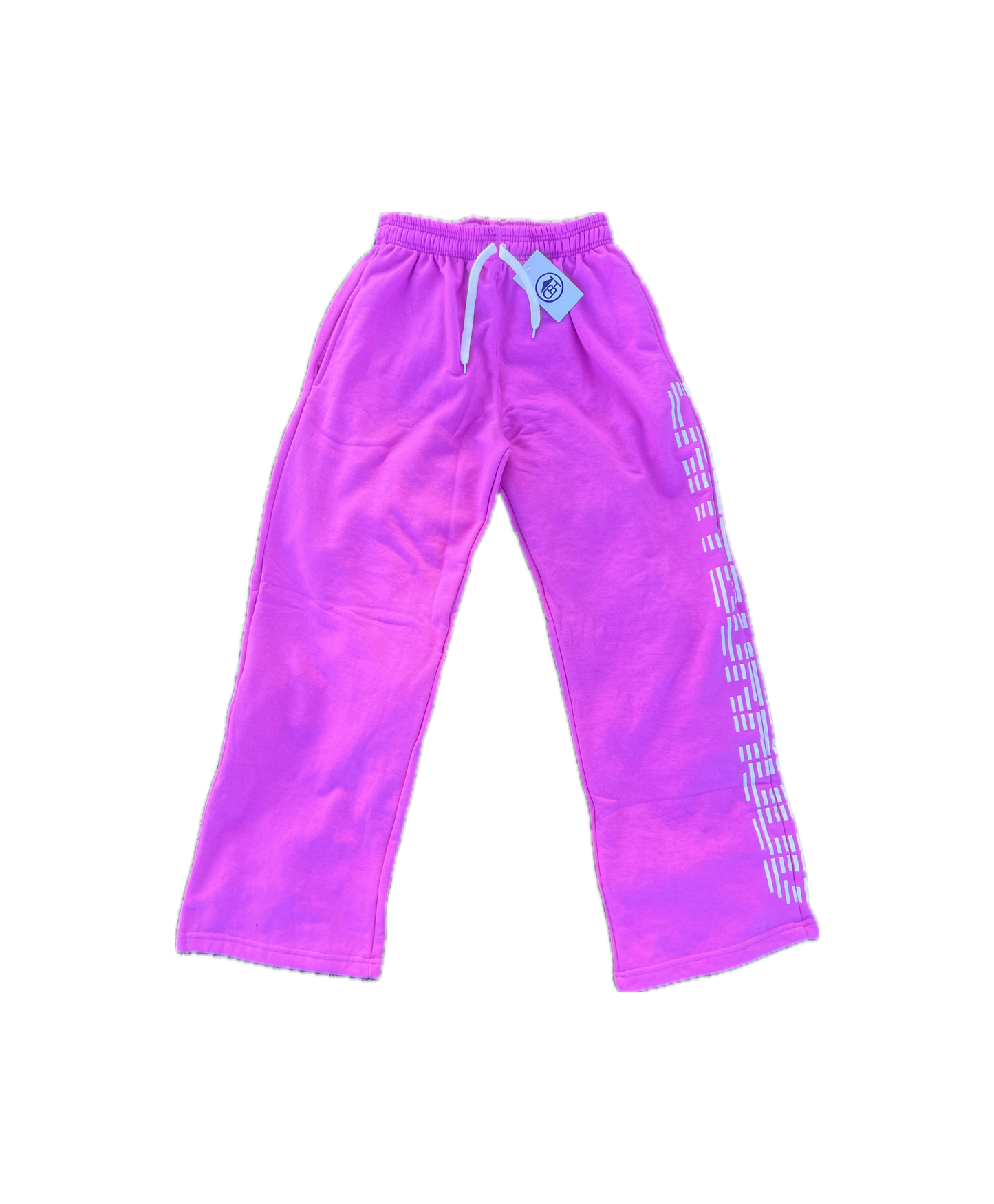 French Terry Cotton Flare Sweatpants (Pretty Pink)