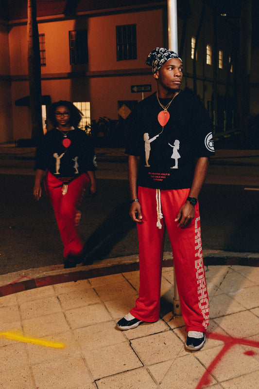 Cotton Terry Flare Pants